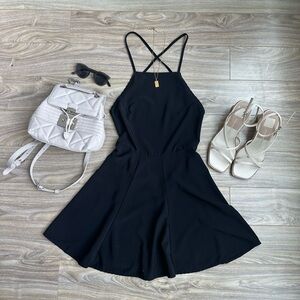 Brandy Melville Black Kirsten Halter Neck Dress